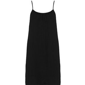 Naked Zebra Ruched Front Spaghetti Strap Mini Dress Black Size Small NWT